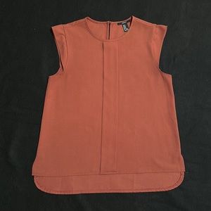 Forever 21 Crepe Top, rust, size M